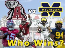 Statistic shows that Michigan are 65% good ahead of Alabama which  makes them favorite to Win the game against Alabama