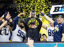 After winning the Rose Bowl, Michigan football taunts Alabama in the locker room