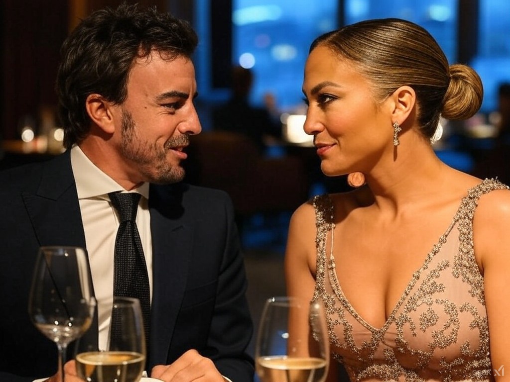 Fernando Alonso and Jennifer Lopez Suspected In Love Affair After Secret Romantic Dinner