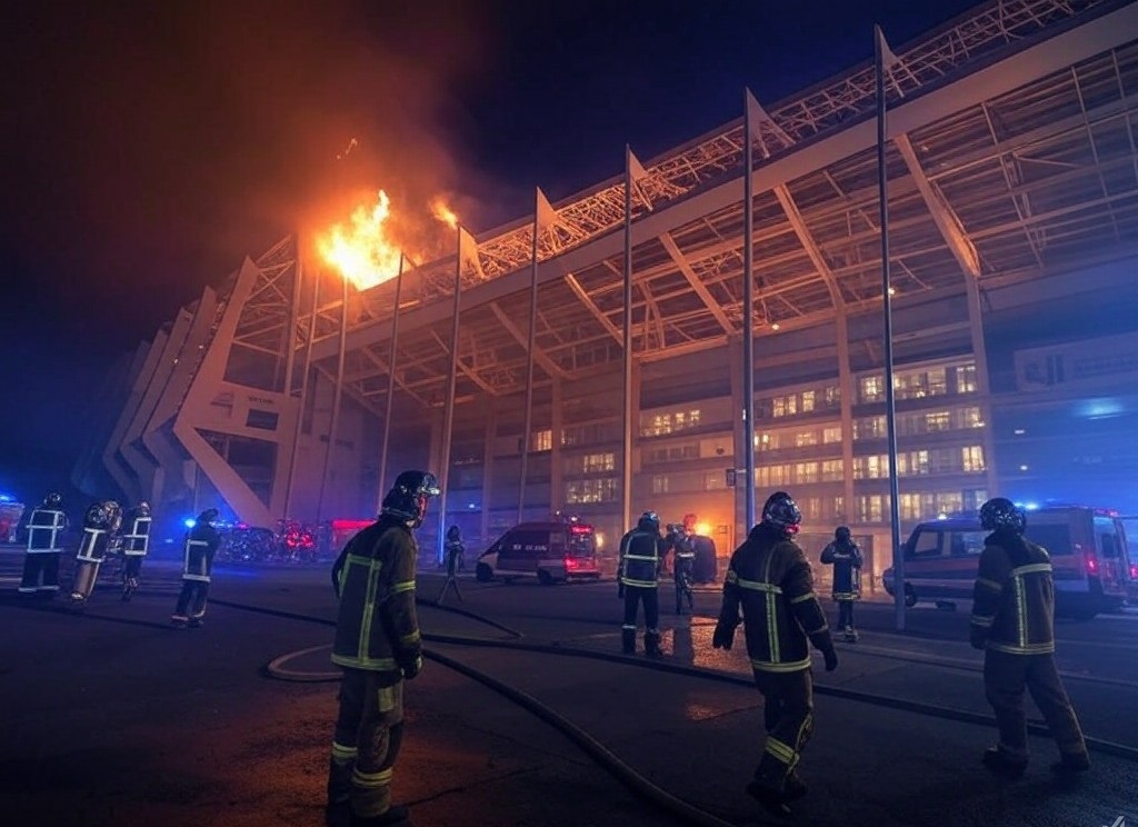 Actualités urgentes: Le Stade de la Beaujoire du FC Nantes en proie aux flammes